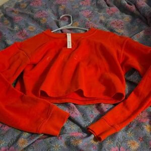 Lululemon Athletica Bright Orange Cropped Sweater